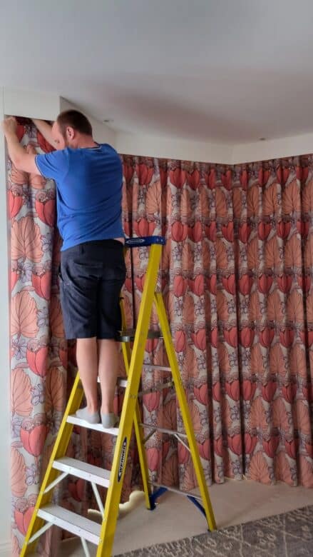 installing bespoke curtains
