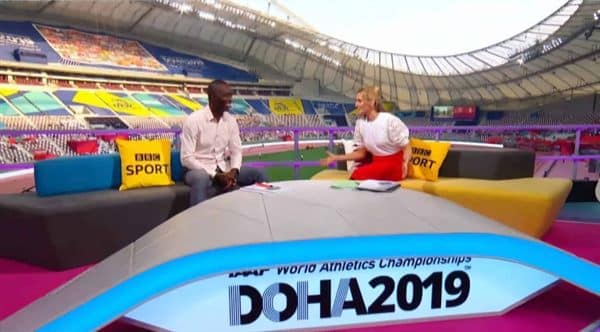 Studio seating upholstered for BBC Sport